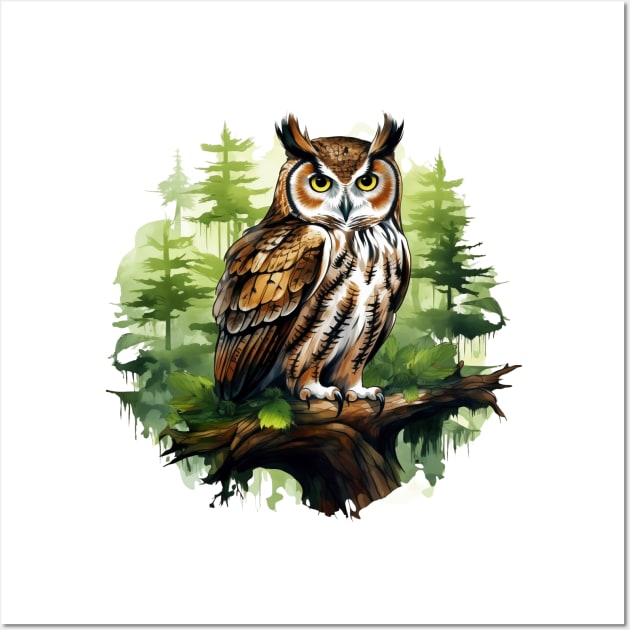 Great Horned Owl Wall Art by zooleisurelife